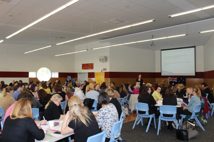 Janet speaking with 105 Reading Recovery teachers. Janet speaking with 105 Reading Recovery teachers.