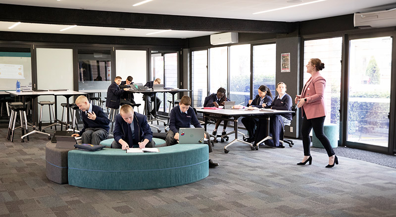 Penola Catholic College Emu Plains teacher leading class in learning